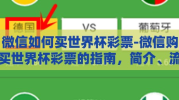 微信如何买世界杯彩票-微信购买世界杯彩票的指南，简介、流程与注意事项