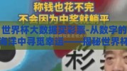 世界杯大数据买彩票-从数字的海洋中寻觅幸运——揭秘世界杯期间的大数据分析与彩票购买趋势