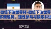 微信下注世界杯-微信下注世界杯新趋势，理性参与与娱乐并进