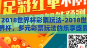 2018世界杯彩票玩法-2018世界杯，多元彩票玩法的乐享盛宴