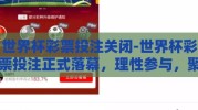 世界杯彩票投注关闭-世界杯彩票投注正式落幕，理性参与，聚焦赛场激情