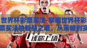 世界杯彩票买法-掌握世界杯彩票买法的智慧之道，从策略到实践
