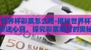 世界杯彩票怎么赔-揭秘世界杯彩迷心窍，探究彩票赔付的奥秘与风险