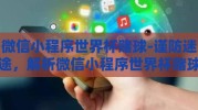 微信小程序世界杯赌球-谨防迷途，解析微信小程序世界杯赌球的利与弊