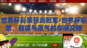 世界杯彩票预测冠军-世界杯彩票，智谋与运气的华丽交锋