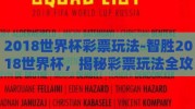 2018世界杯彩票玩法-智胜2018世界杯，揭秘彩票玩法全攻略