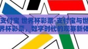 支付宝 世界杯彩票-支付宝与世界杯彩票，数字时代的观赛新体验