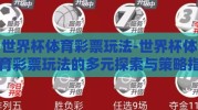 世界杯体育彩票玩法-世界杯体育彩票玩法的多元探索与策略指引