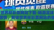 世界杯彩票网站下载-畅游足球激情，解锁世界杯彩票网站的便捷之门