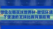 微信在哪买球世界杯-微信环境下便捷的足球比赛购票指南