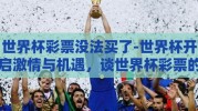 世界杯彩票没法买了-世界杯开启激情与机遇，谈世界杯彩票的往昔与现状