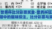 世界杯比分彩票奖金-世界杯狂潮中的趣味投注，比分彩票与奖金的独特魅力