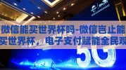 微信能买世界杯吗-微信岂止能买世界杯，电子支付赋能全民观赛体验升级