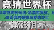 彩票世界杯玩法-彩票世界杯，玩味无穷的竞技与梦想交汇