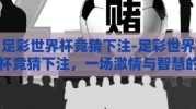 足彩世界杯竞猜下注-足彩世界杯竞猜下注，一场激情与智慧的盛宴