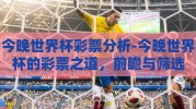 今晚世界杯彩票分析-今晚世界杯的彩票之道，前瞻与筛选
