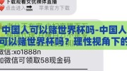 中国人可以赌世界杯吗-中国人可以赌世界杯吗？理性视角下的体育赌博文化