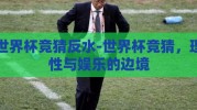 世界杯竞猜反水-世界杯竞猜，理性与娱乐的边境