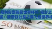 福利彩票能买世界杯吗-福彩之鉴，能否以公益之翼飞越世界杯的投注迷雾？