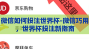微信如何投注世界杯-微信巧用，世界杯投注新指南