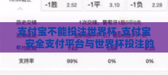 支付宝不能投注世界杯-支付宝，安全支付平台与世界杯投注的理性界限