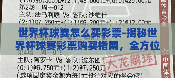 世界杯球赛怎么买彩票-揭秘世界杯球赛彩票购买指南，全方位攻略助你一搏心情