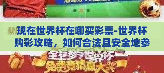现在世界杯在哪买彩票-世界杯购彩攻略，如何合法且安全地参与赛事竞猜