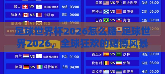 足球世界杯2026怎么赌-足球世界2026,全球狂欢的赌博风暴 足球世界杯2026怎么赌-足球世界2026,全球狂欢的赌博风暴