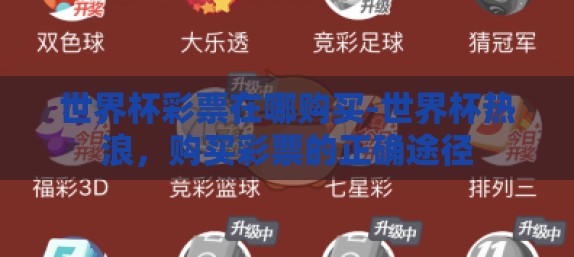 世界杯彩票在哪购买-世界杯热浪，购买彩票的正确途径