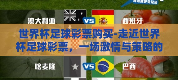 世界杯足球彩票购买-走近世界杯足球彩票，一场激情与策略的交融