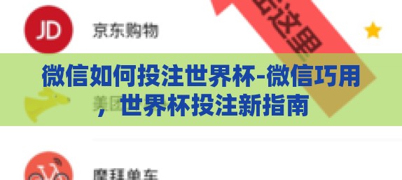 微信如何投注世界杯-微信巧用，世界杯投注新指南