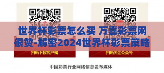 世界杯彩票怎么买 万喜彩票网很赞-解密2024世界杯彩票策略，万喜彩票网助你精准投注