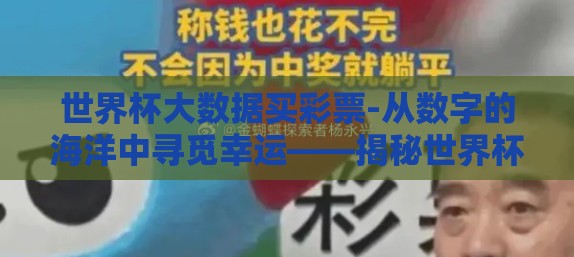 世界杯大数据买彩票-从数字的海洋中寻觅幸运——揭秘世界杯期间的大数据分析与彩票购买趋势
