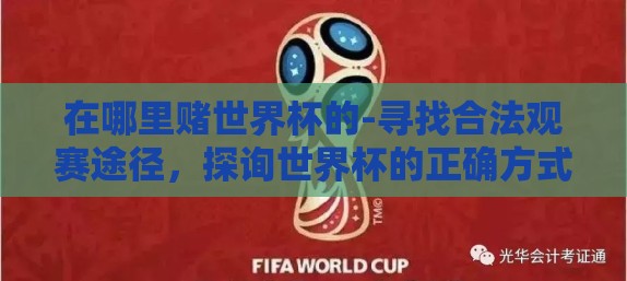 在哪里赌世界杯的-寻找合法观赛途径，探询世界杯的正确方式