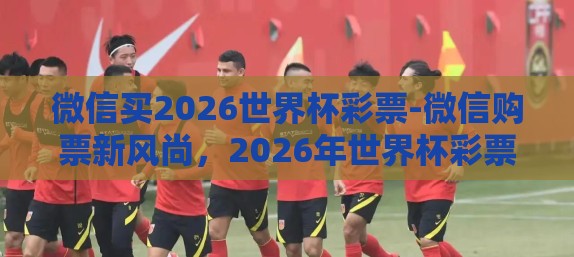 微信买2026世界杯彩票-微信购票新风尚，2026年世界杯彩票的数字时代尝试