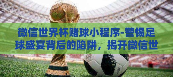 微信世界杯赌球小程序-警惕足球盛宴背后的陷阱,揭开微信世界杯赌球小程序的真相 微信世界杯赌球小程序-警惕足球盛宴背后的陷阱,揭开微信世界杯赌球小程序的真相